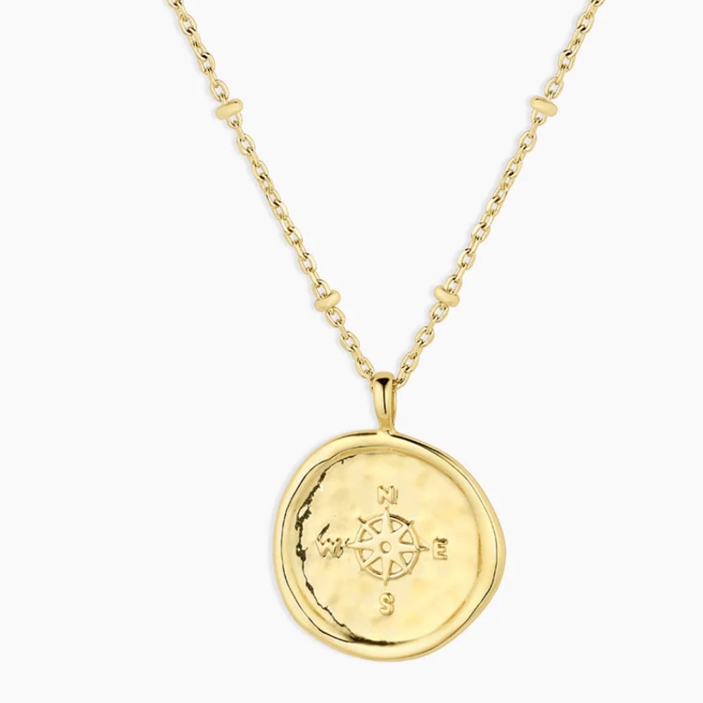 Gorjana Gold compass Pendant Necklace